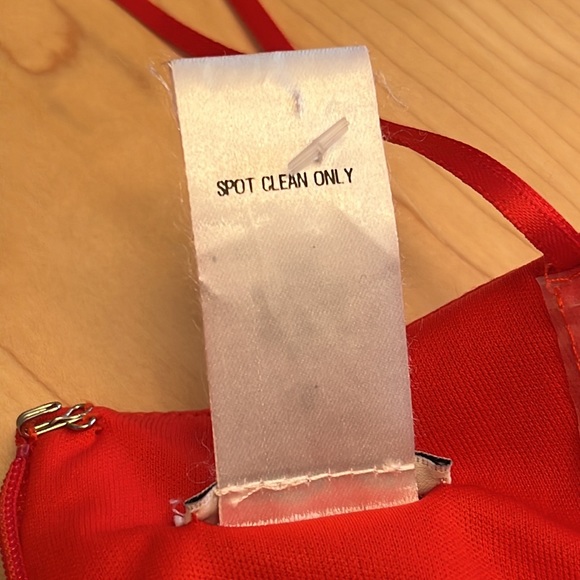 Cache Fire Red Strapless Embellished Dress Sz 0 - Picture 17 of 17